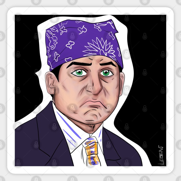 the original prison mike from the office Sticker by jorge_lebeau